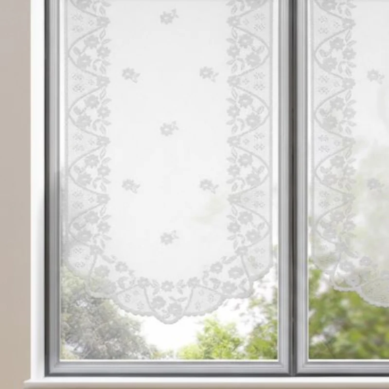Fensterbild Jacquard weiß von Albani