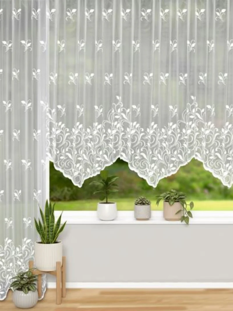 Fensterstore Jacquard weiß - Fertigvorhang von Albani