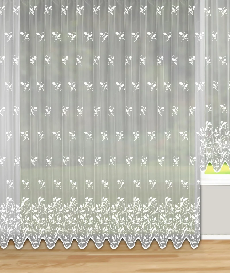 Fensterstore Jacquard weiß - Fertigvorhang von Albani