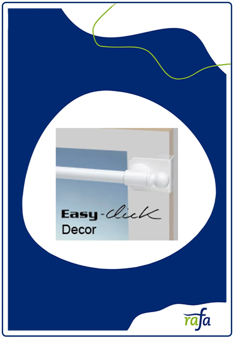 Vitragestange Easy Click Dekor 60-90cm weiß