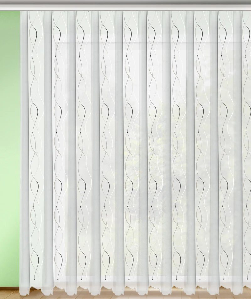 Stickstore Swing weiß - Elegante Fensterdekoration mit Stickerei - von Albani
