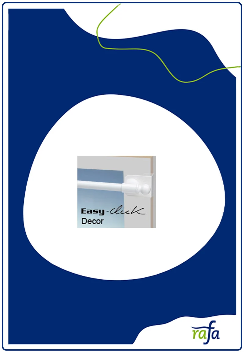 Vitragestange Easy Click Dekor 30-45cm weiß