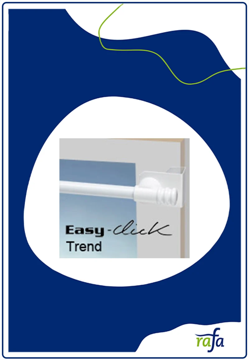 Vitragestange Easy Click Trend 90-140cm weiß