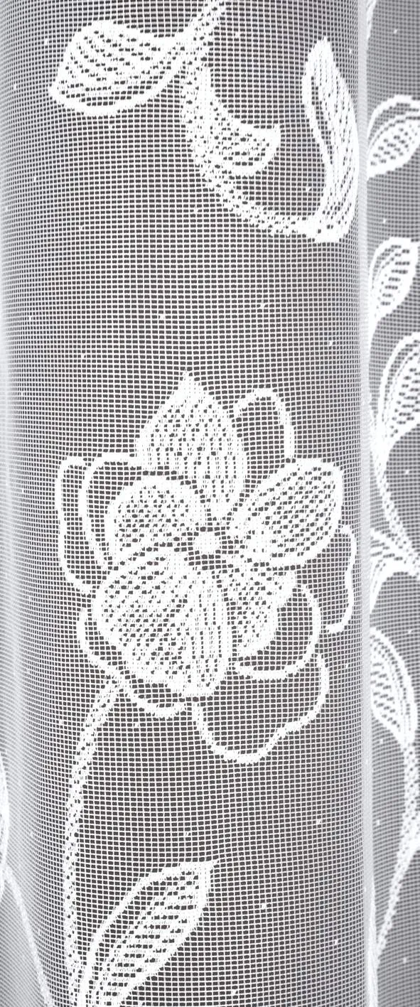 Jacquard Sockelstore weiß - Gardine von Albani