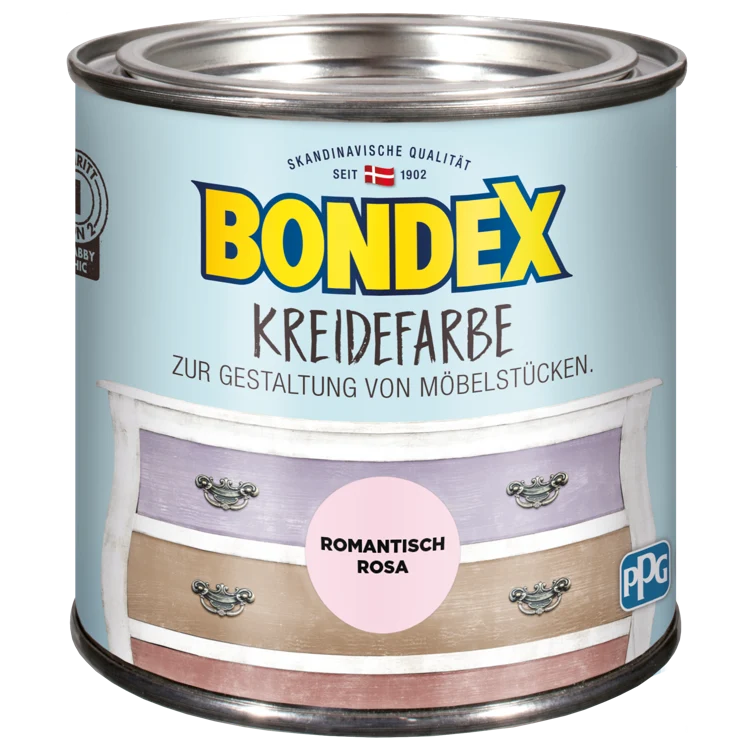 bondex kreidefarbe romantisch rosa 0,5l