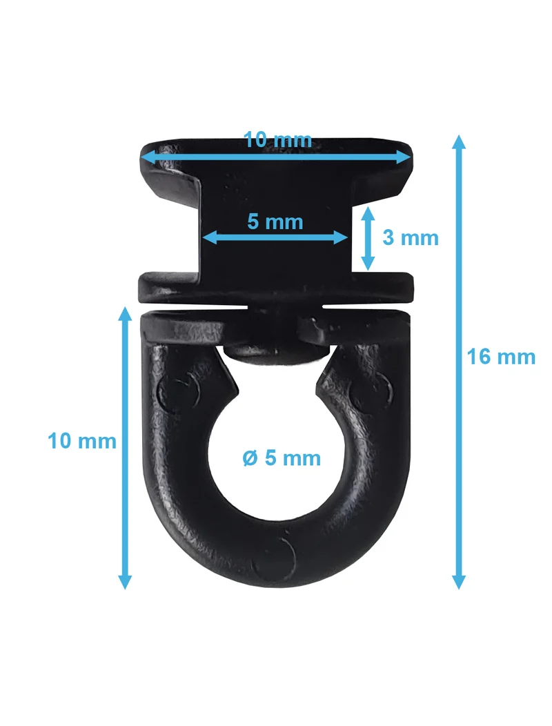 Gleiterkordel / Wellengleiterkordel 8 cm für 6 mm Laufnut