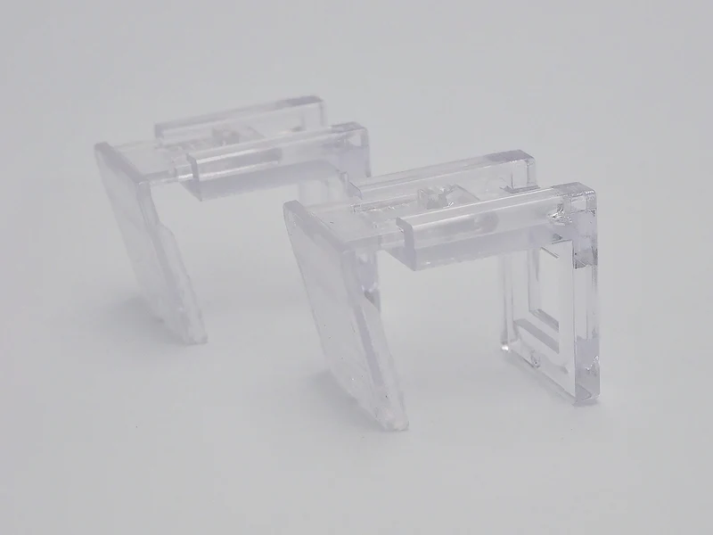 Transparenter Fensterhaken 15–23 mm mit 3 Aufsätzen