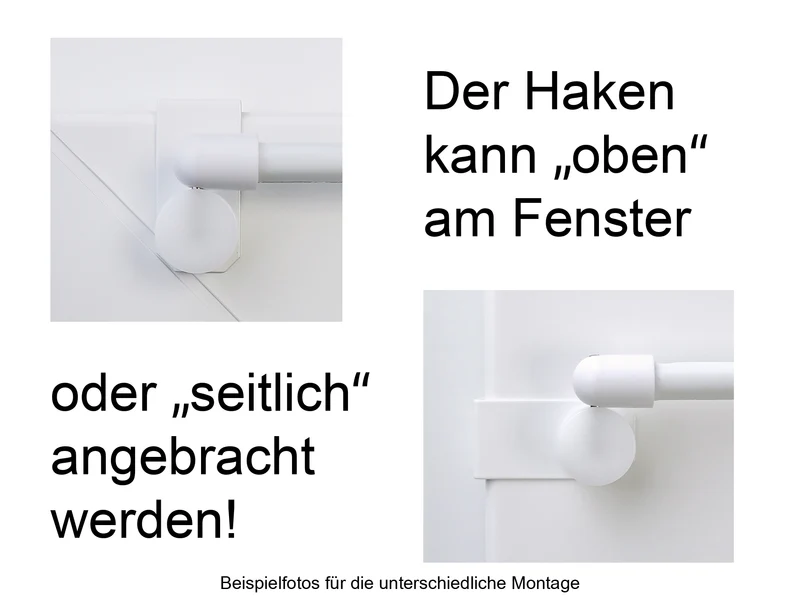 Gardinenstange Malta ausziehbar mit Fensterhaken 15–20 mm