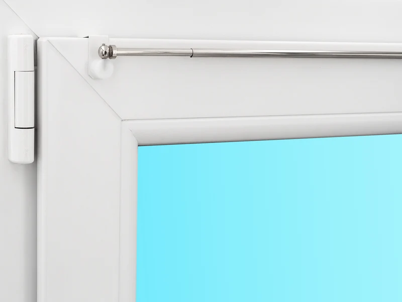 Gardinenstange Eleganz glänzend mit Fensterhaken 15–20 mm