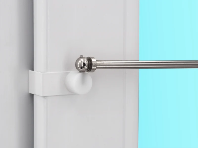 Gardinenstange Eleganz glänzend mit Fensterhaken 15–20 mm