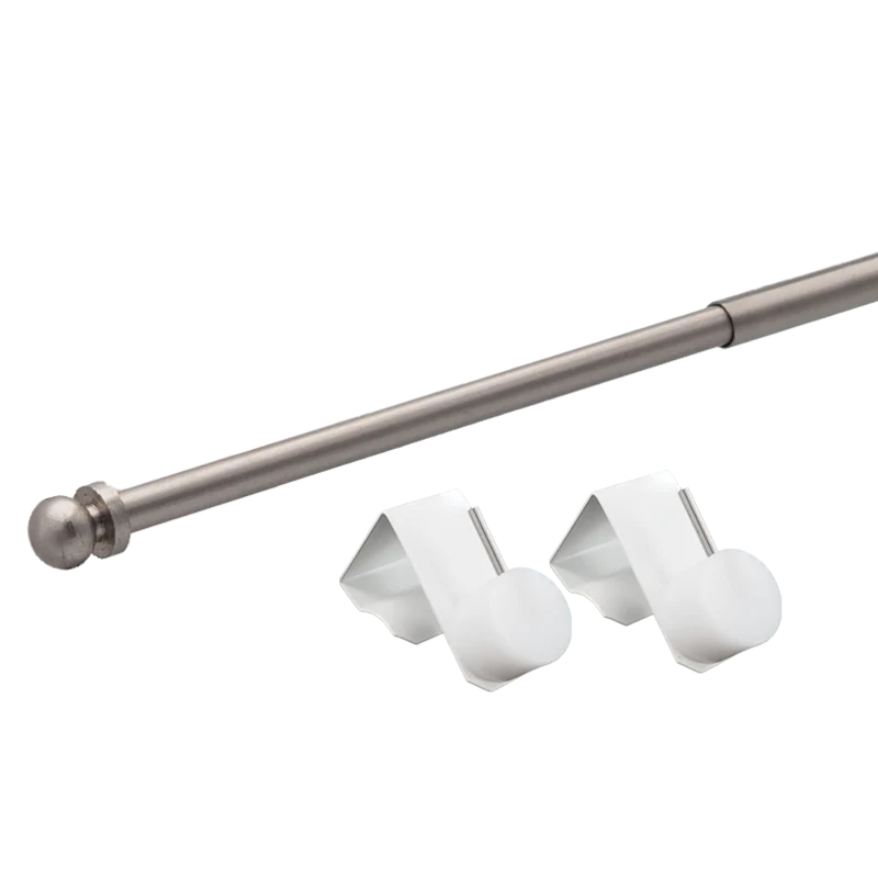 Gardinenstange Eleganz matt mit Fensterhaken 15–20 mm