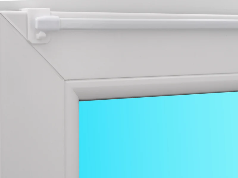 2x Gardinenstange Maui ausziehbar mit Fensterhaken 15–20 mm
