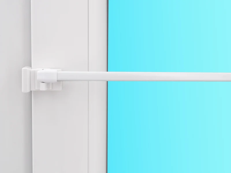 2x Gardinenstange Bali ausziehbar mit Fensterhaken 10–27 mm