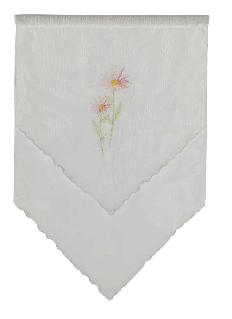 Kuvert Store Blume bestickt bunt Lagenoptik BxH 60x90cm Scheibengardine 4020