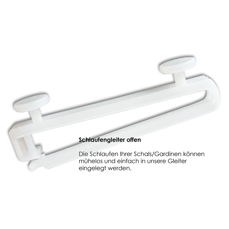 Schlaufengleiter 10 mm für 5 cm Schlaufen – verschließbarer Haken