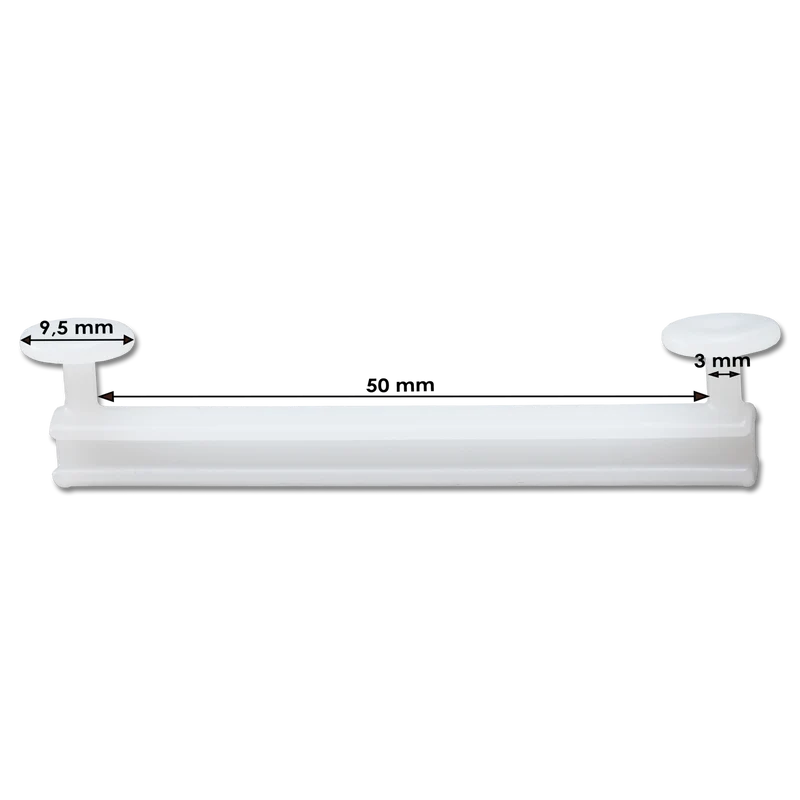 Schlaufengleiter für Vorhänge mit 5 cm Schlaufen – 9,5 mm Kopf