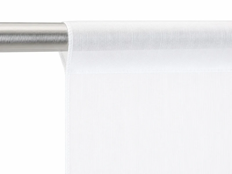 Design Mini Flächenvorhang Set weiß bestickt Kaffee Coffee Scheibengardine 4057-01