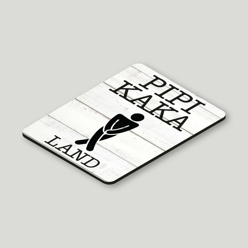 2er Set Alu Dibond Türschild Pipi Kaka Land 12x16cm
