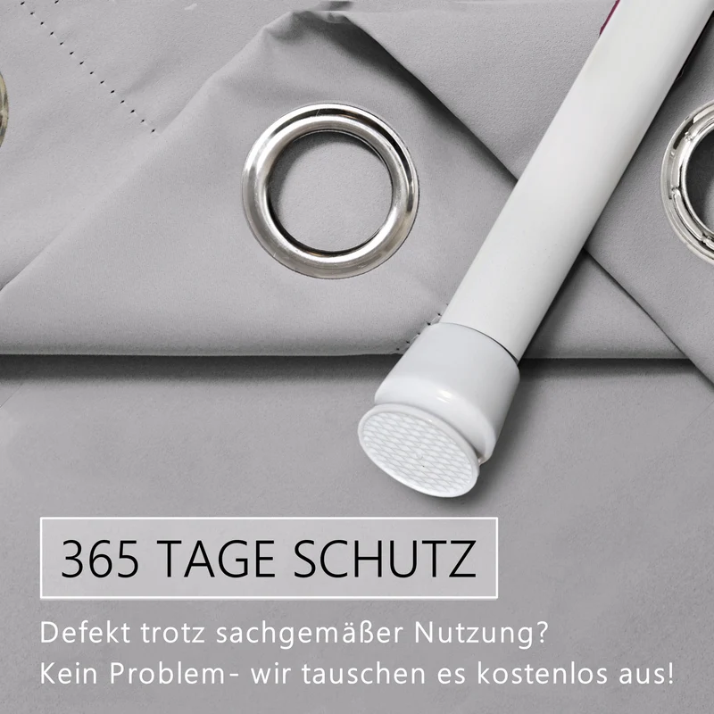 Türvorhang & Klemmstange weiß