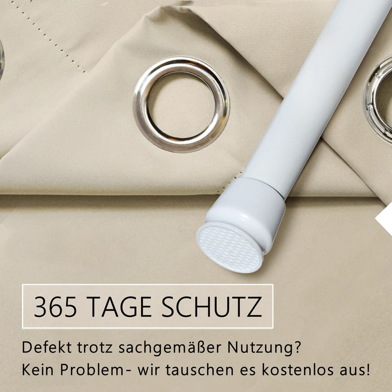 Türvorhang & Klemmstange weiß