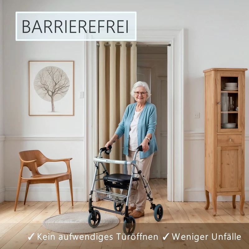 Türvorhang & Klemmstange weiß