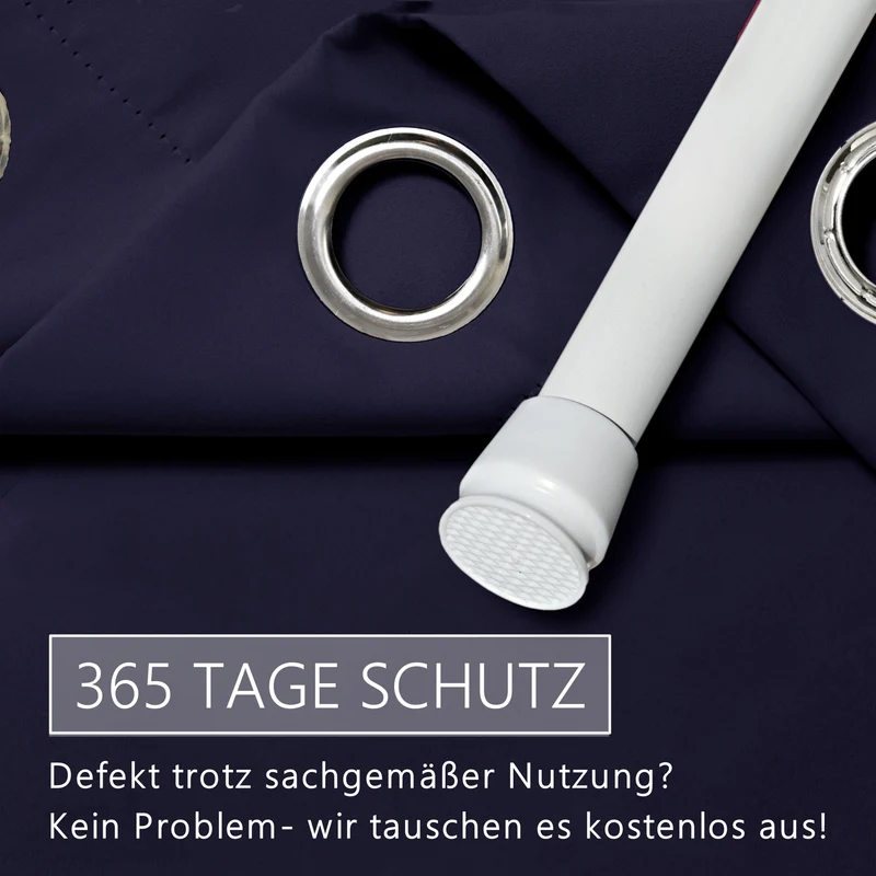 Türvorhang & Klemmstange weiß