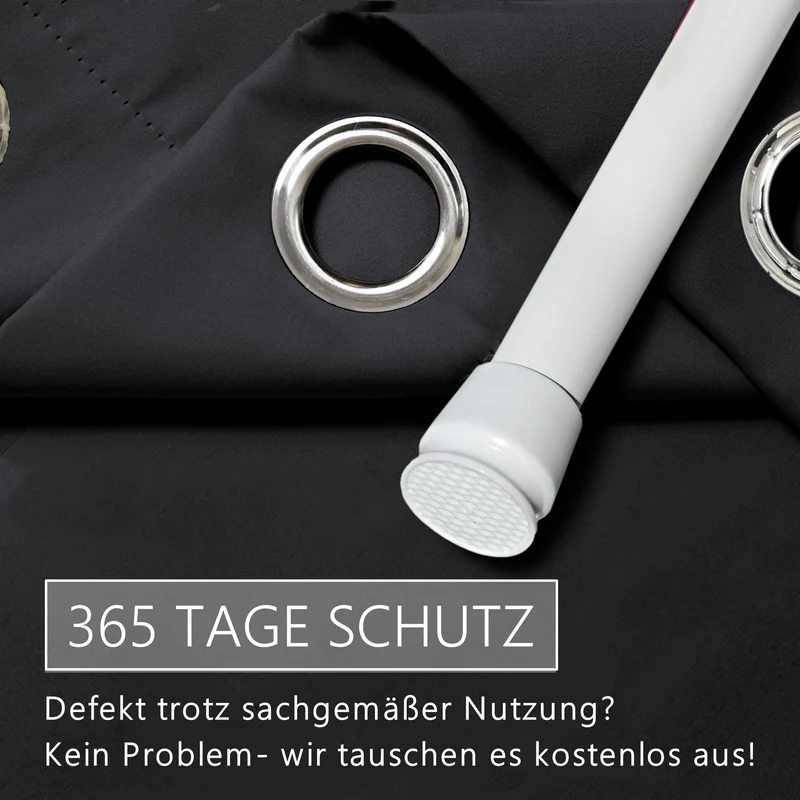 Türvorhang & Klemmstange weiß