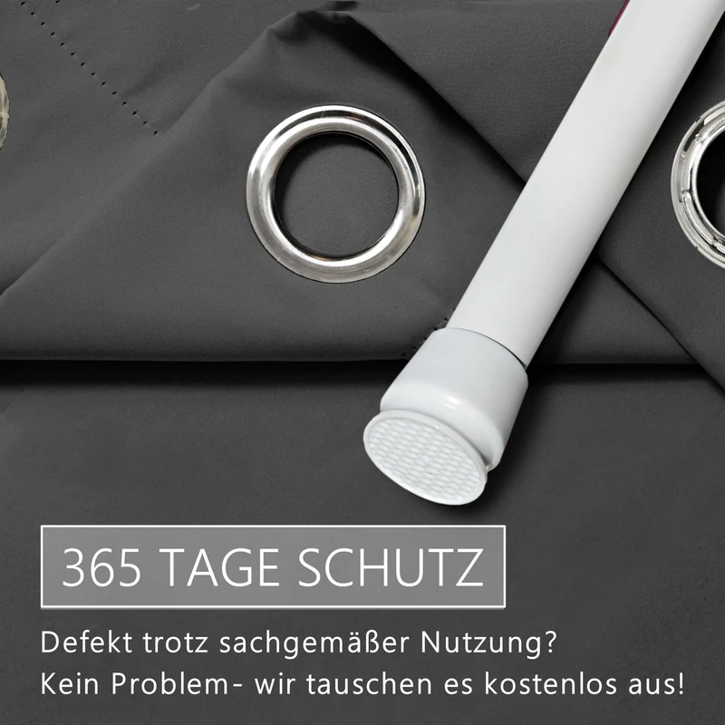 Türvorhang & Klemmstange weiß