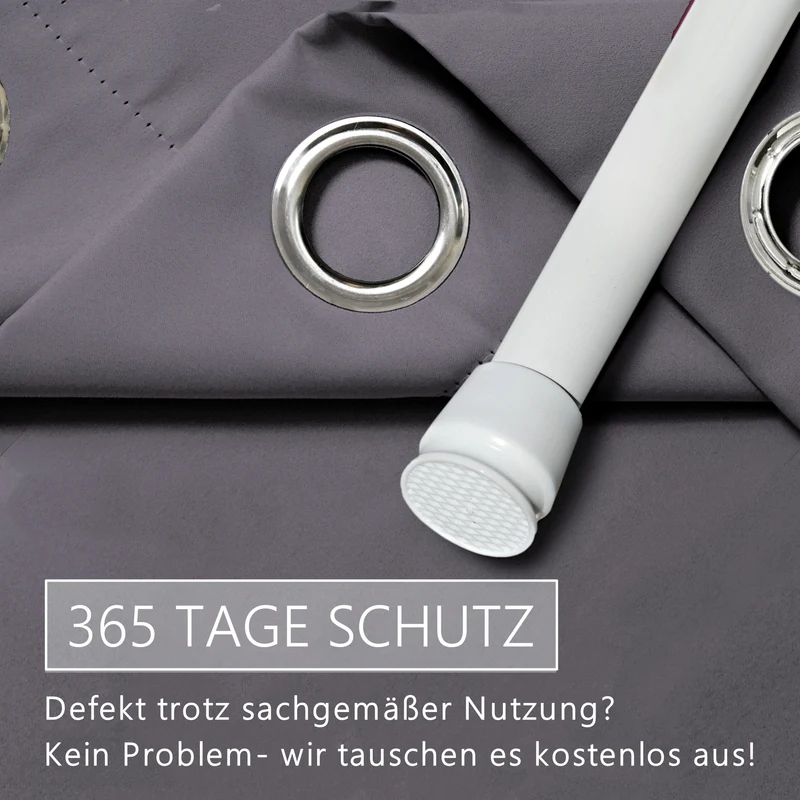 Türvorhang & Klemmstange weiß