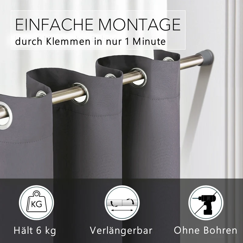 Türvorhang & Stange silber