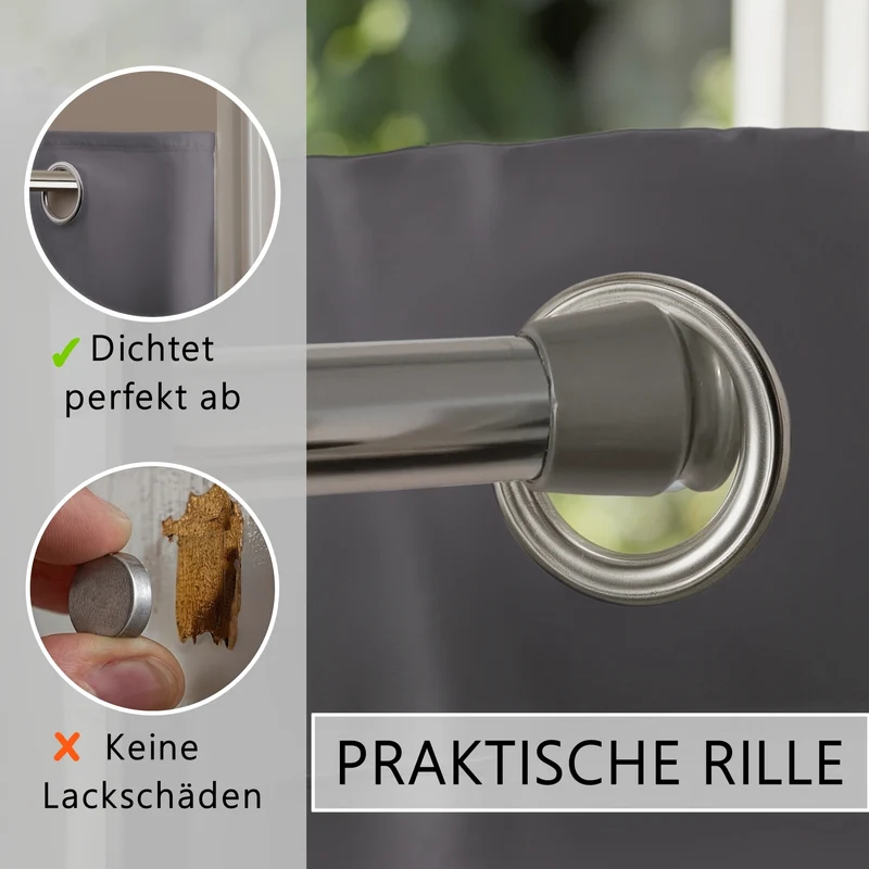 Türvorhang & Stange silber