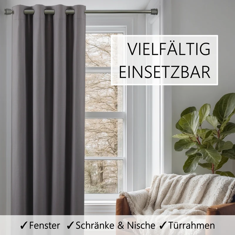 Türvorhang & Stange silber
