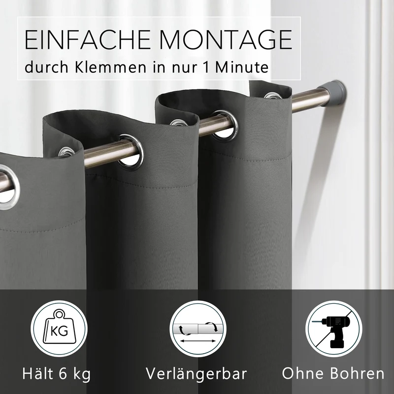 Türvorhang & Stange silber
