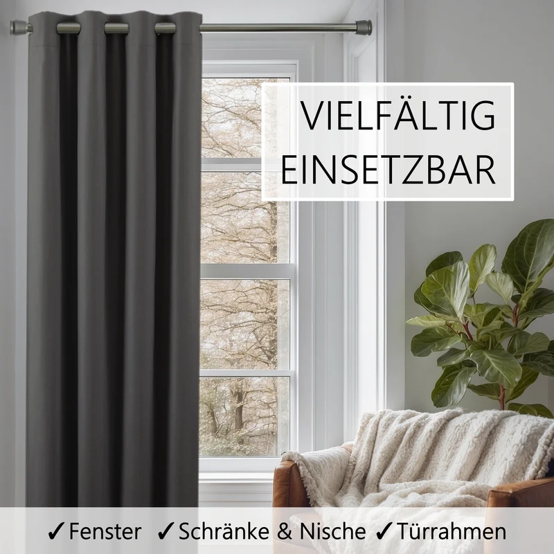 Türvorhang & Stange silber
