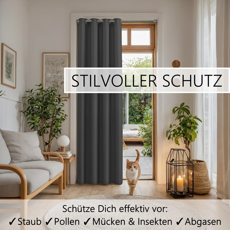 Türvorhang & Stange silber