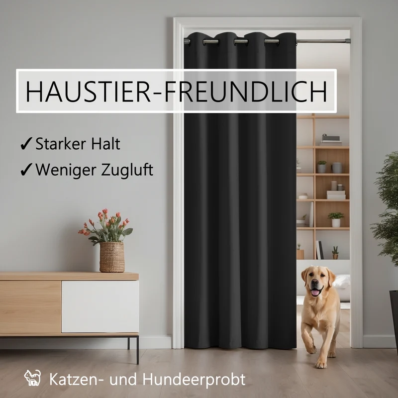 Türvorhang & Stange silber