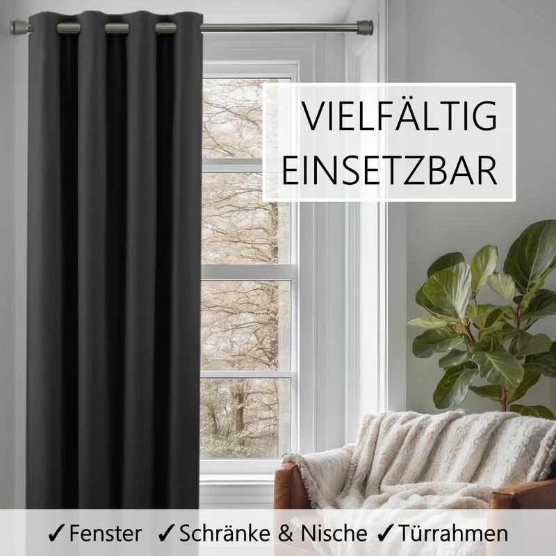 Türvorhang & Stange silber