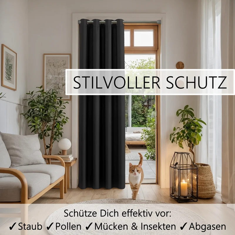 Türvorhang & Stange silber