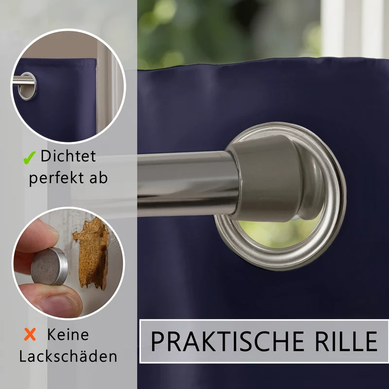 Türvorhang & Stange silber