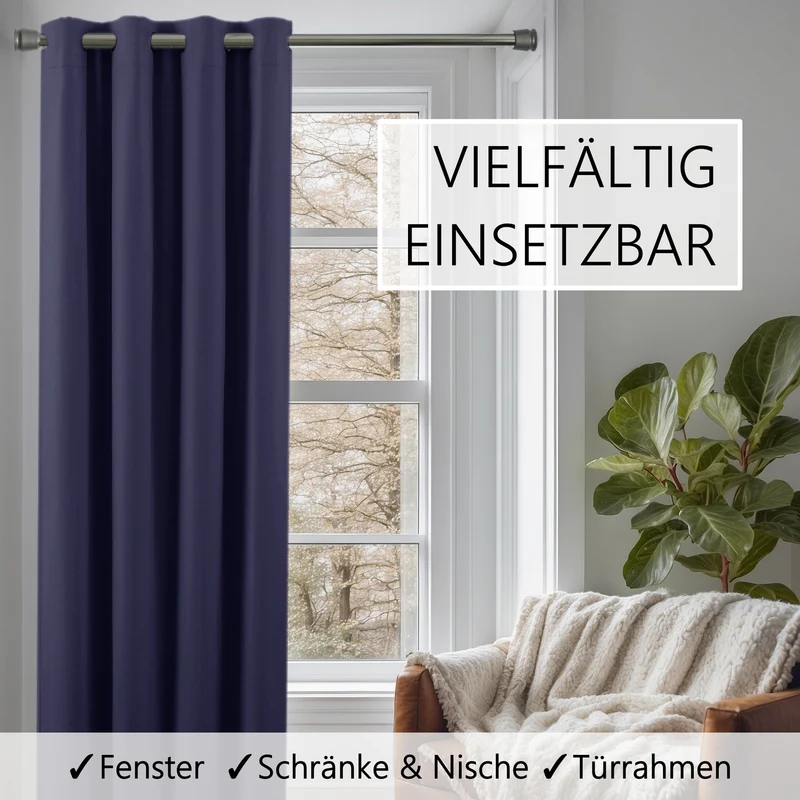 Türvorhang & Stange silber