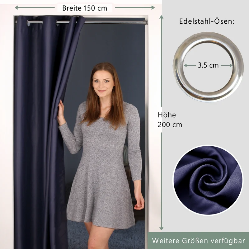 Türvorhang & Stange silber