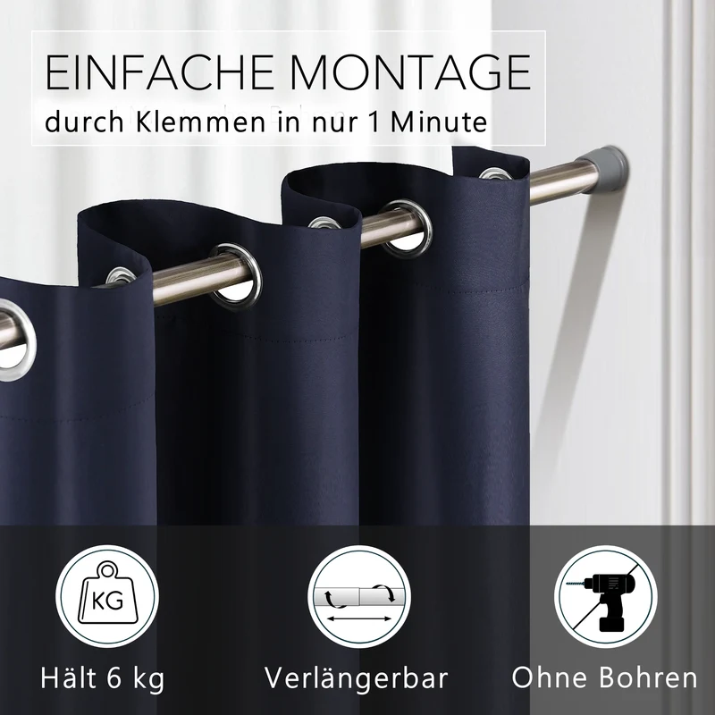 Türvorhang & Stange silber