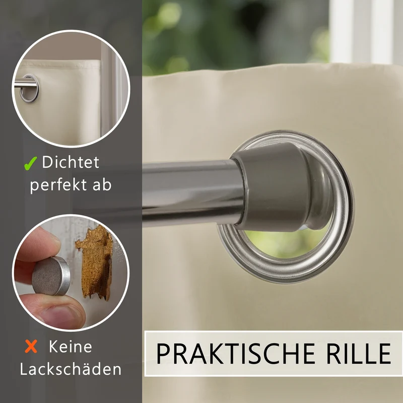 Türvorhang & Stange silber