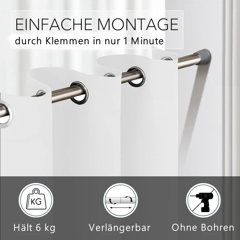 Türvorhang & Stange silber
