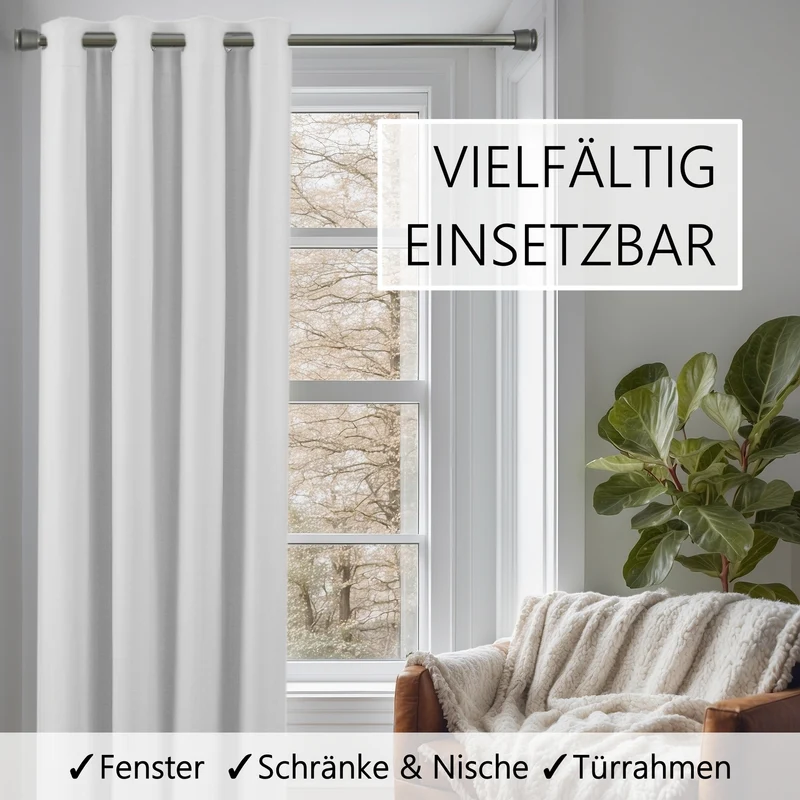 Türvorhang & Stange silber