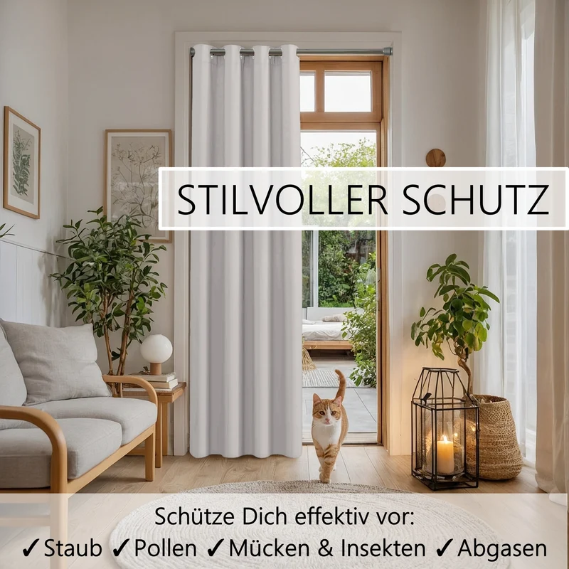 Türvorhang & Stange silber