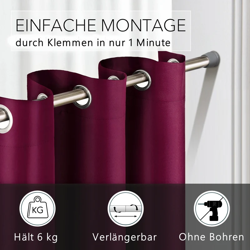 Türvorhang & Stange silber