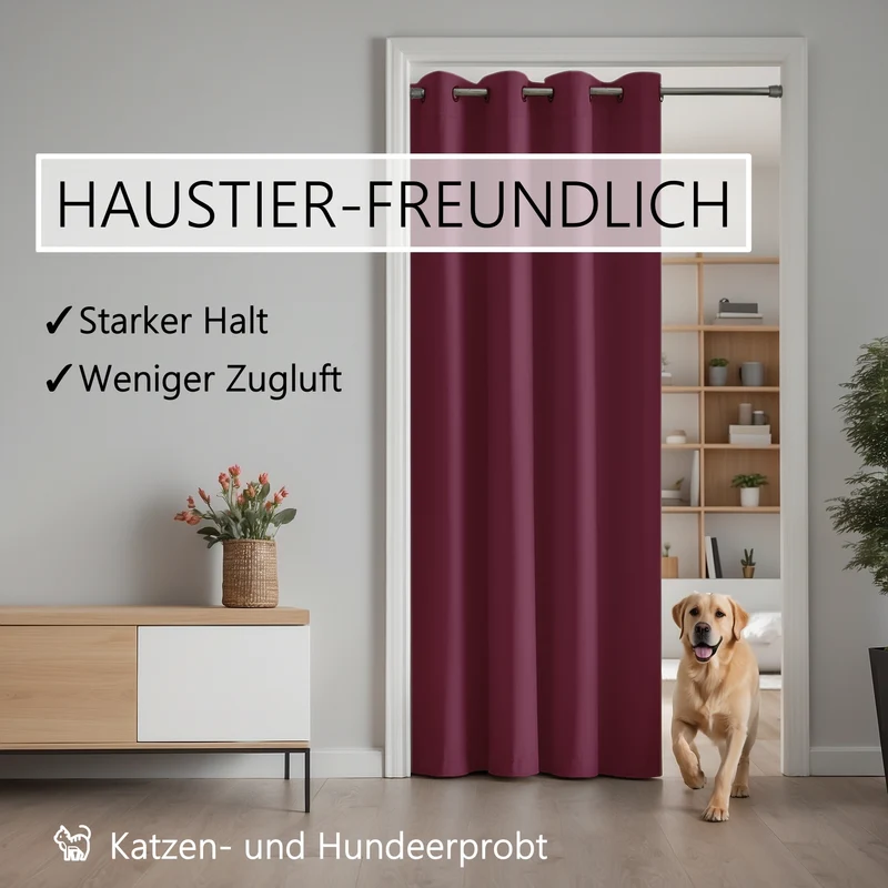 Türvorhang & Stange silber