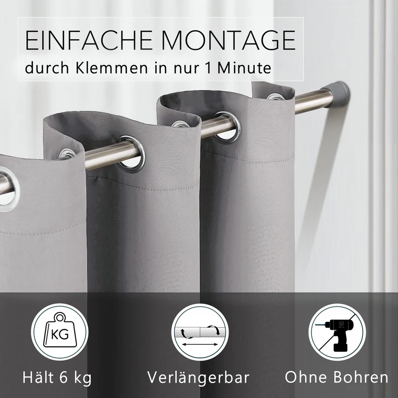Türvorhang & Stange silber