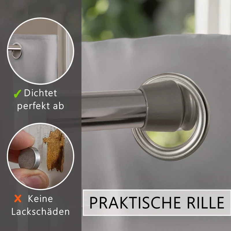 Türvorhang & Stange silber